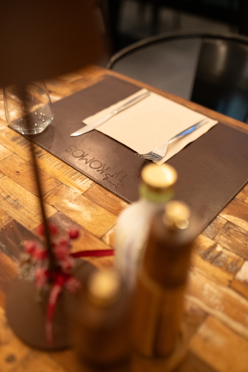 Inside Komos restaurant in Oristano